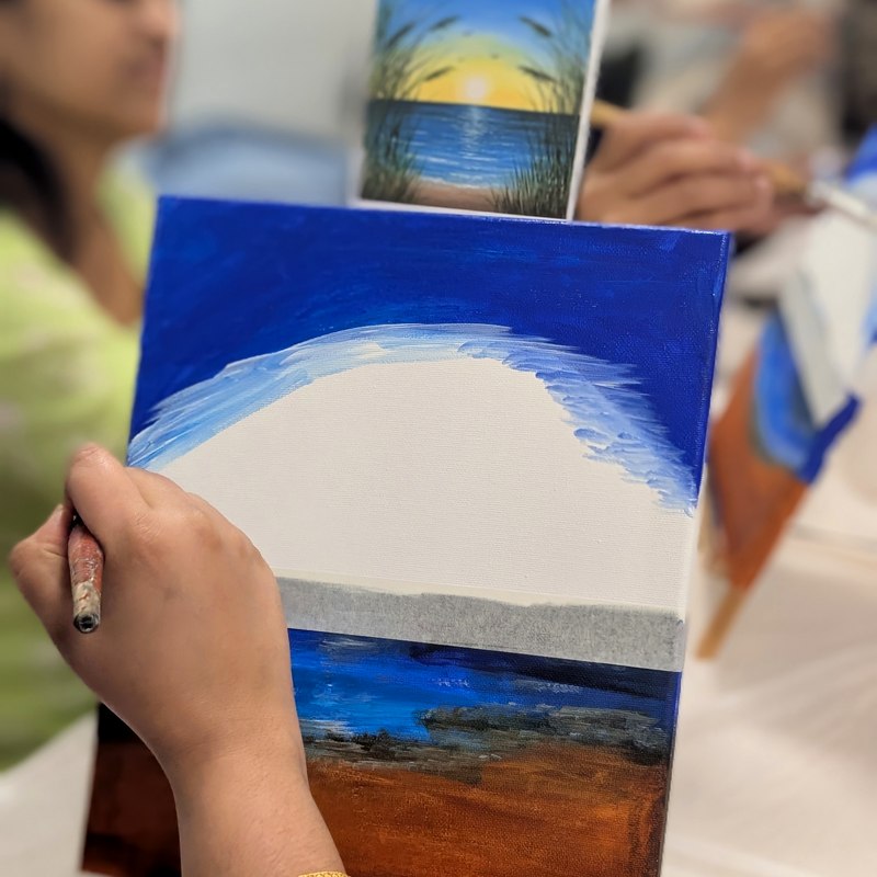 Acrylic Paint Party — Ocean Scene