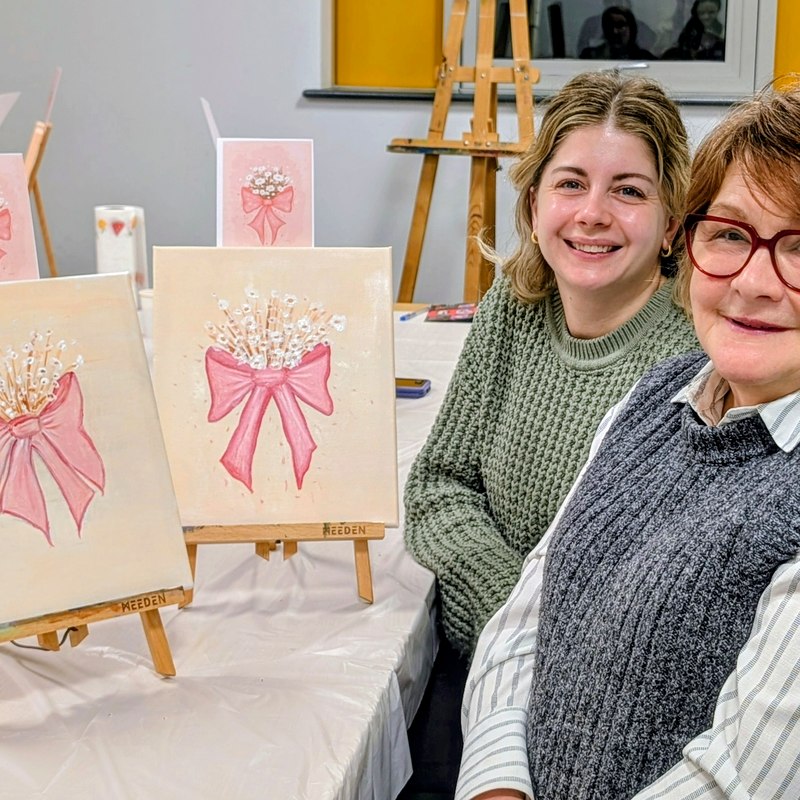 Acrylic Paint Party — Pink Bow Paintings