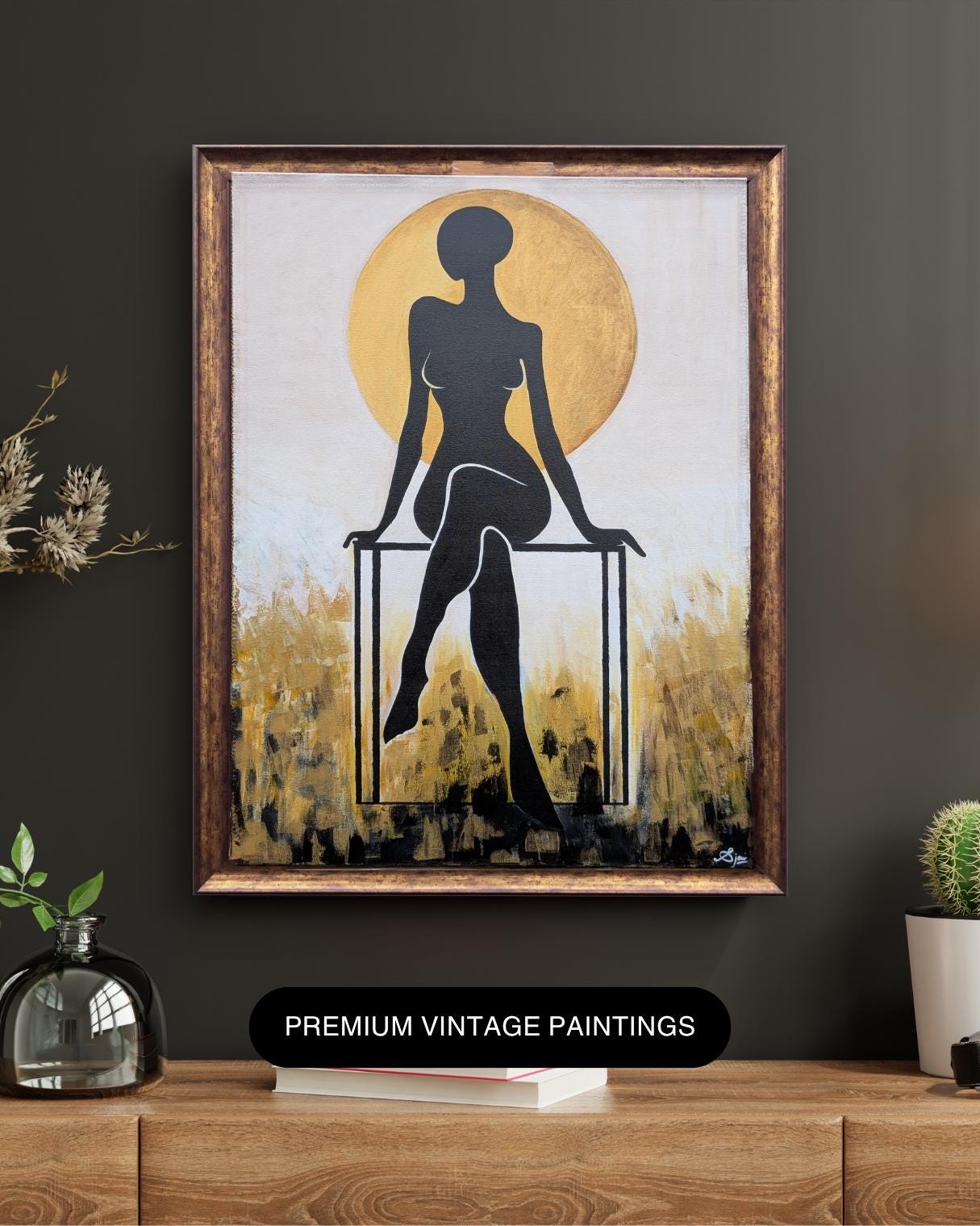 Elegant Silhouette Art on Canvas