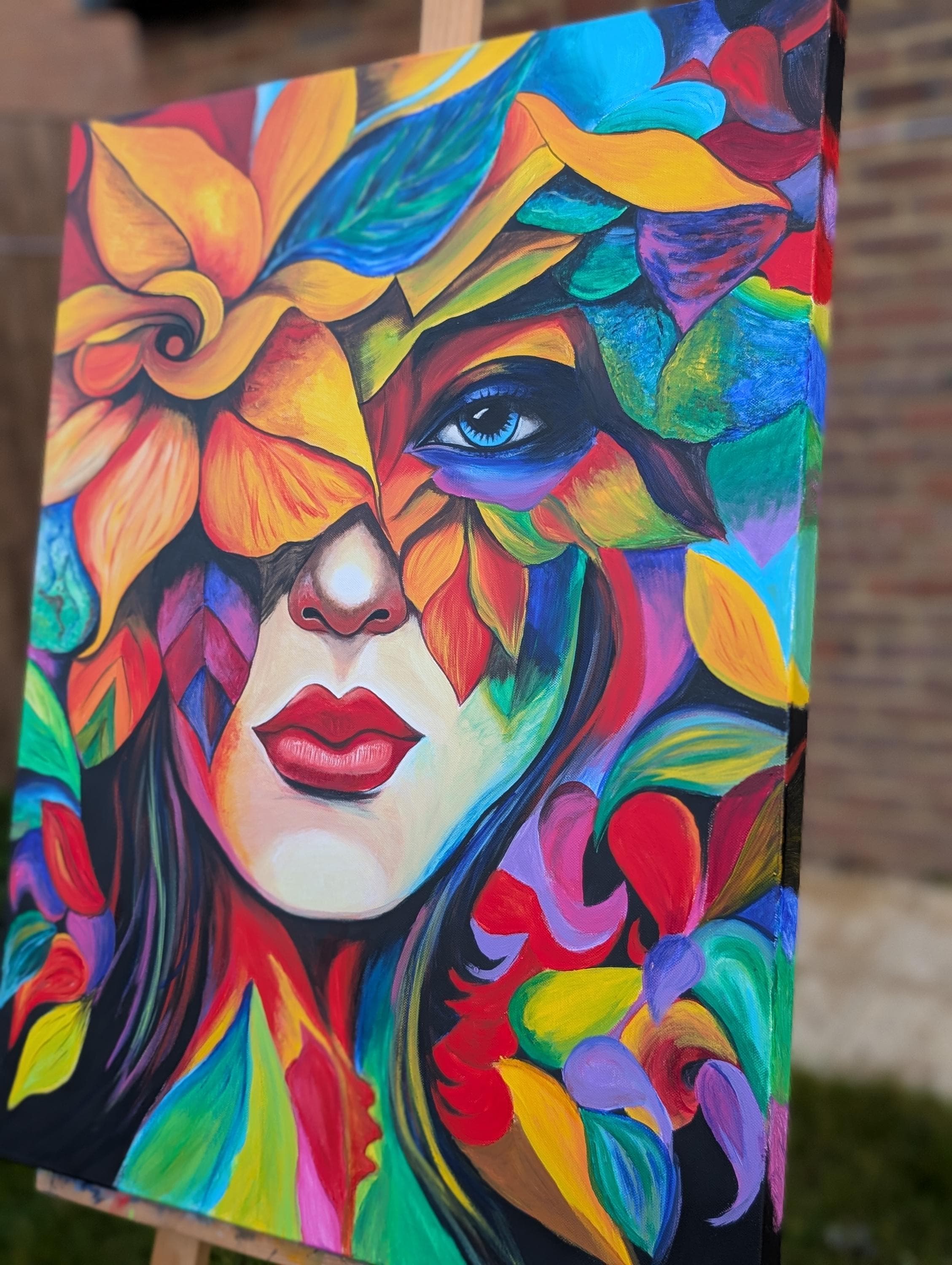 Floral Abstract Female Original Acrylic Painting 2