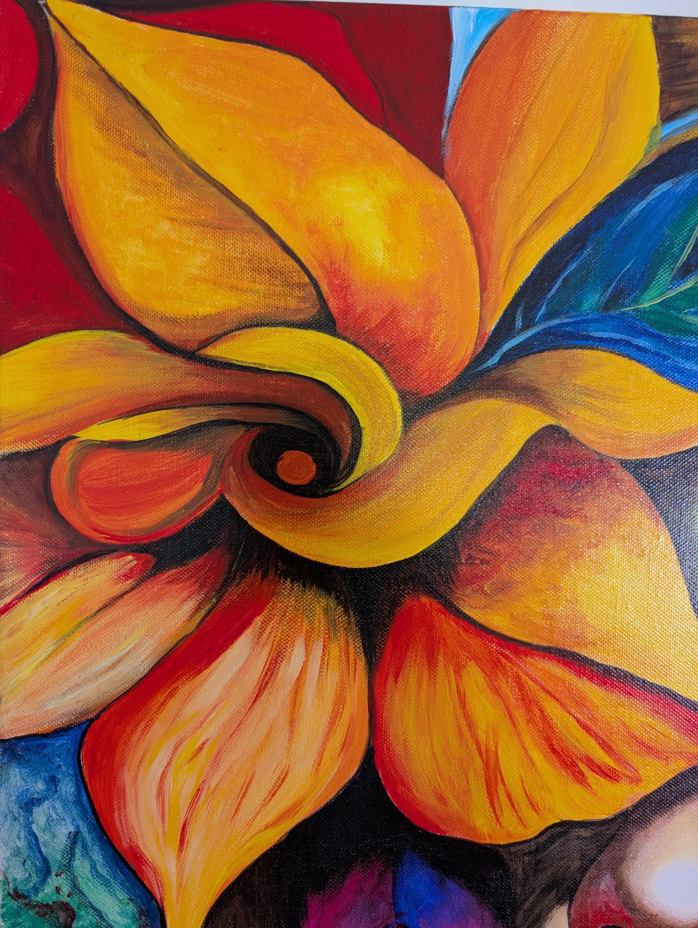 Floral Abstract Female Original Acrylic Painting 4