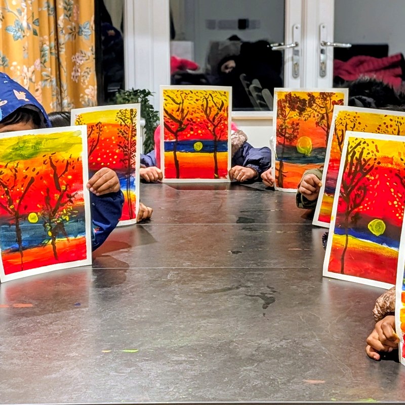 Sunset Tree Paintings