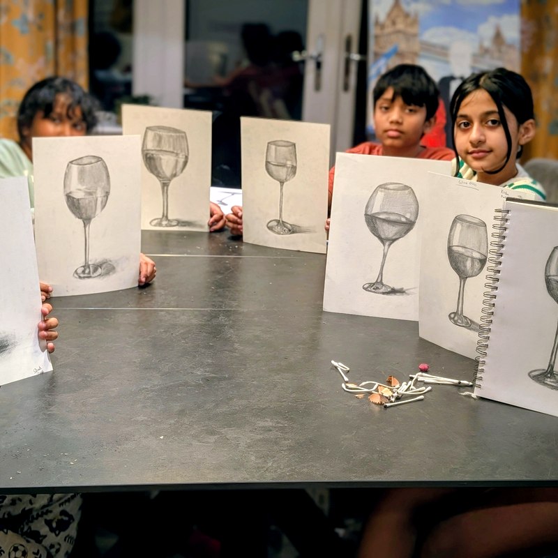 Still Life — Wine Glass Sketches