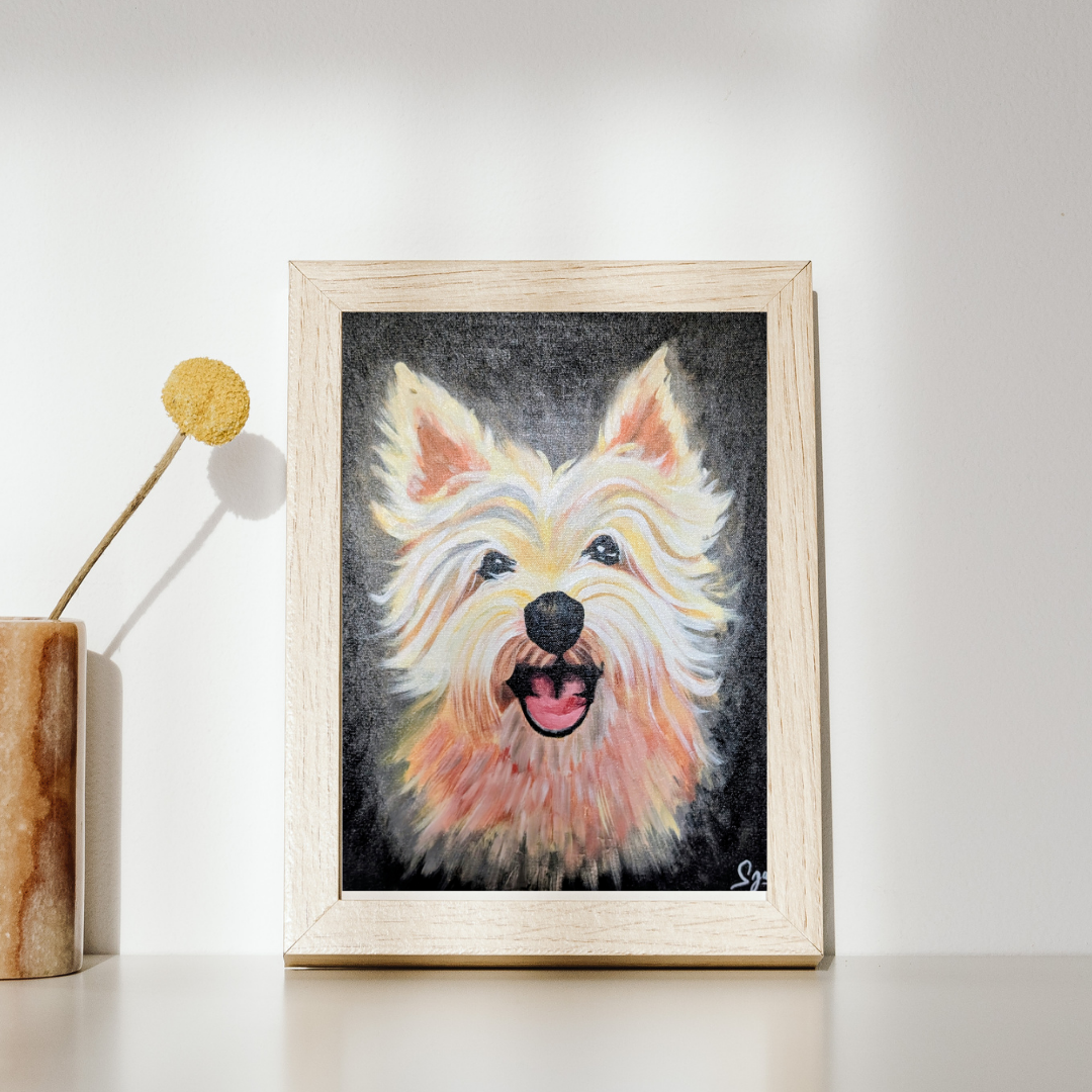 Happy Westie Painting - Joyful Dog Painting 2