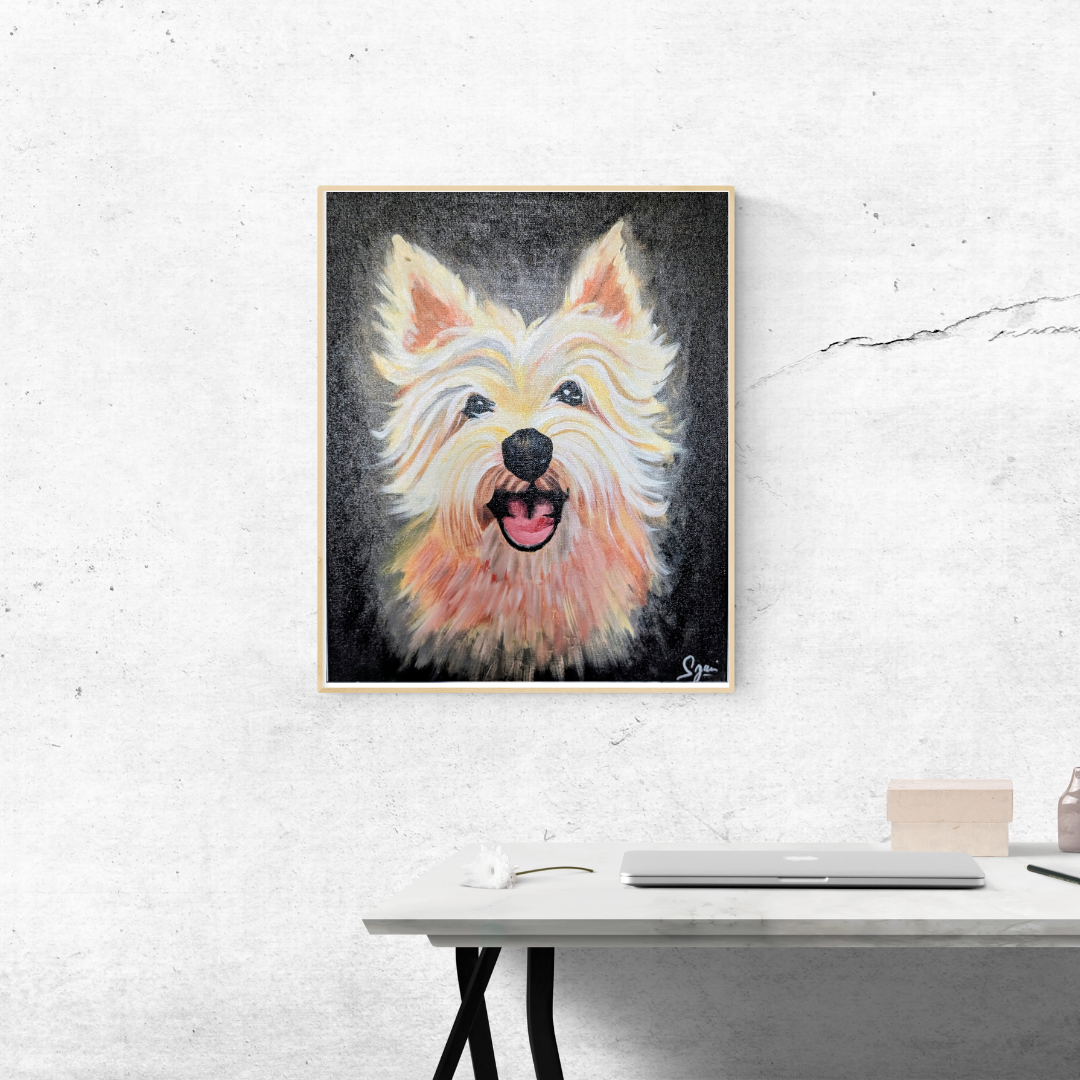 Happy Westie Painting - Joyful Dog Painting 3